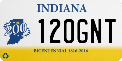 IN license plate 120GNT