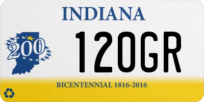 IN license plate 120GR