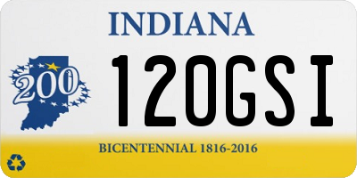 IN license plate 120GSI