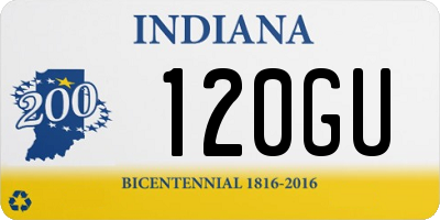 IN license plate 120GU