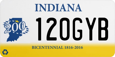 IN license plate 120GYB
