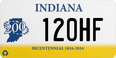 IN license plate 120HF