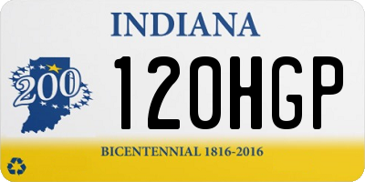 IN license plate 120HGP