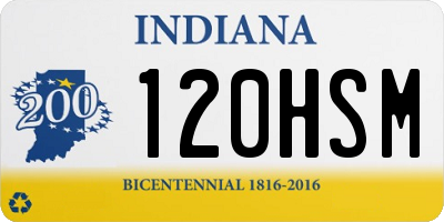 IN license plate 120HSM