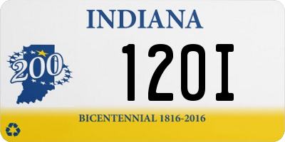 IN license plate 120I