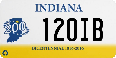 IN license plate 120IB