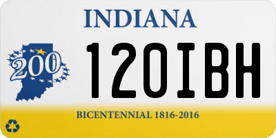 IN license plate 120IBH