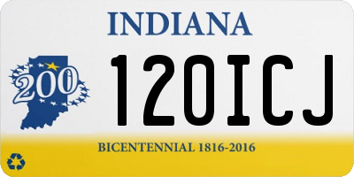 IN license plate 120ICJ