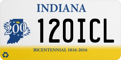 IN license plate 120ICL