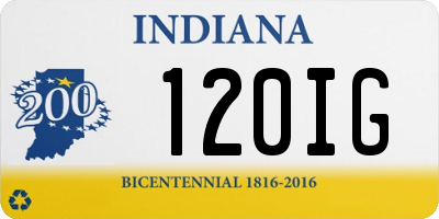 IN license plate 120IG