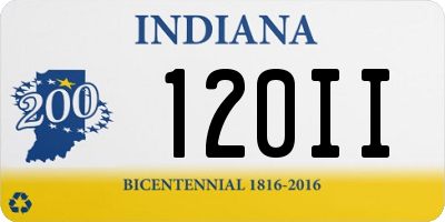 IN license plate 120II