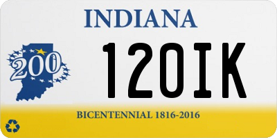 IN license plate 120IK