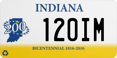 IN license plate 120IM