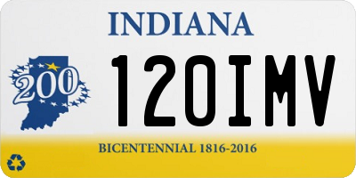 IN license plate 120IMV