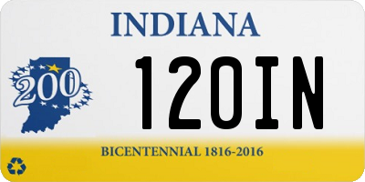 IN license plate 120IN