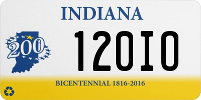 IN license plate 120IO