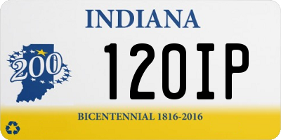 IN license plate 120IP