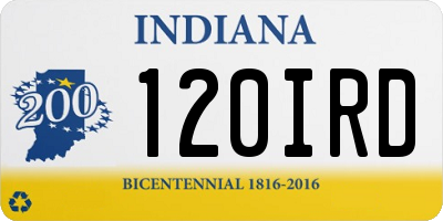 IN license plate 120IRD
