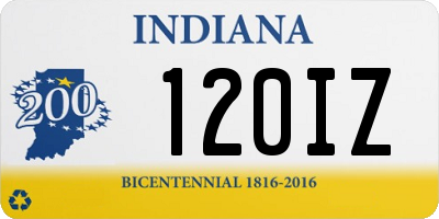 IN license plate 120IZ