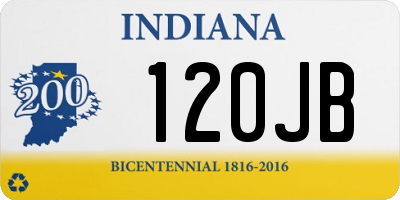 IN license plate 120JB