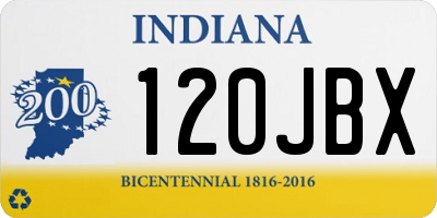 IN license plate 120JBX