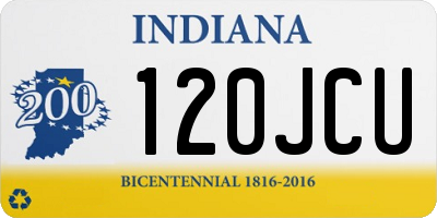 IN license plate 120JCU