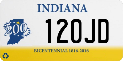 IN license plate 120JD