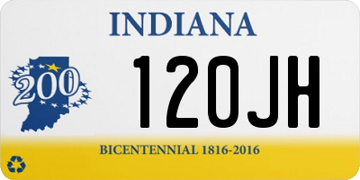 IN license plate 120JH