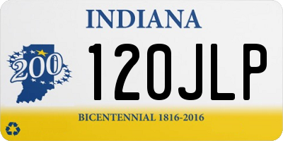 IN license plate 120JLP