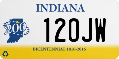 IN license plate 120JW