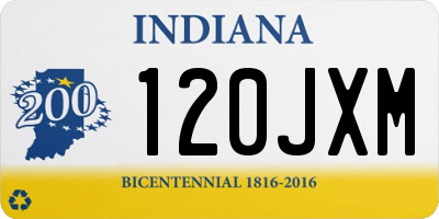 IN license plate 120JXM