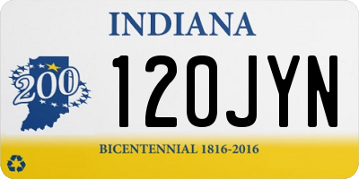 IN license plate 120JYN