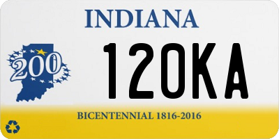 IN license plate 120KA