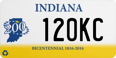 IN license plate 120KC