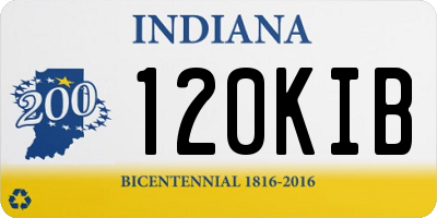 IN license plate 120KIB
