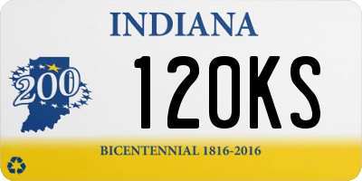 IN license plate 120KS