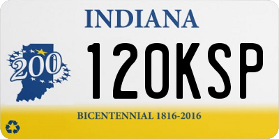 IN license plate 120KSP