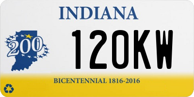 IN license plate 120KW