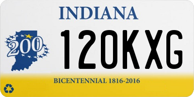 IN license plate 120KXG
