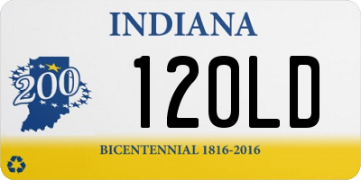 IN license plate 120LD