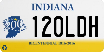 IN license plate 120LDH