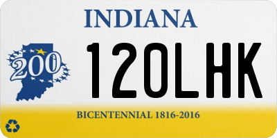 IN license plate 120LHK