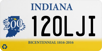 IN license plate 120LJI