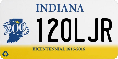 IN license plate 120LJR
