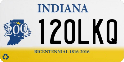 IN license plate 120LKQ