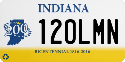 IN license plate 120LMN