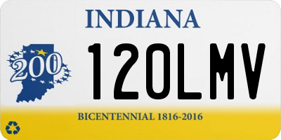 IN license plate 120LMV