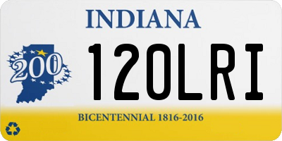 IN license plate 120LRI
