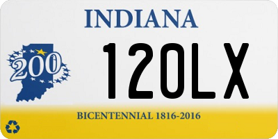 IN license plate 120LX