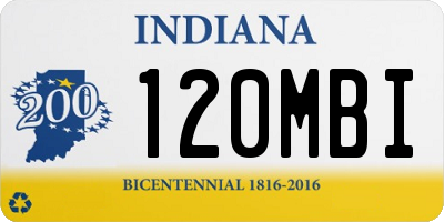 IN license plate 120MBI